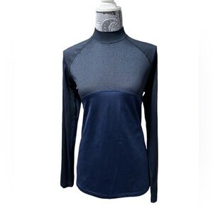 NWOT Nike Pro Warm Sparkle Long Sleeve High Neck Women's Size XL AO9226-451 Navy